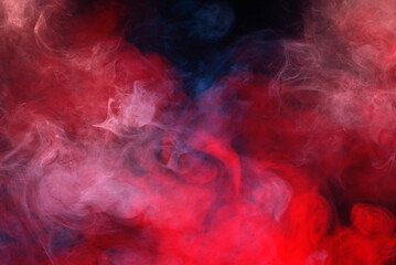 Plakat Blue and pink steam on a black background.