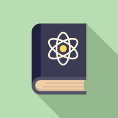 Lab book icon flat vector. Research laboratory. Genetic equipment