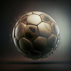 Fototapeta na wymiar golden soccer ball on black, soccer championship, world cup