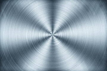 Circular brushed metal plate texture - abstract industrial background illustration. - 550427612