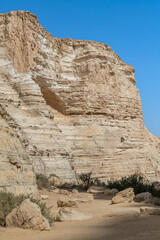 Hiking path at Ein Avdat a beautiful canyon in the Negev Desert in southern Israel.
