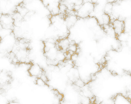 White marble texture with natural golden texture for background or design art work. Abstract computer generated illustration.