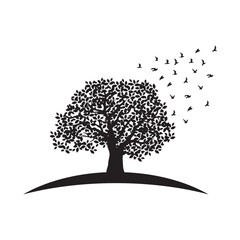 beautiful oak tree, logo