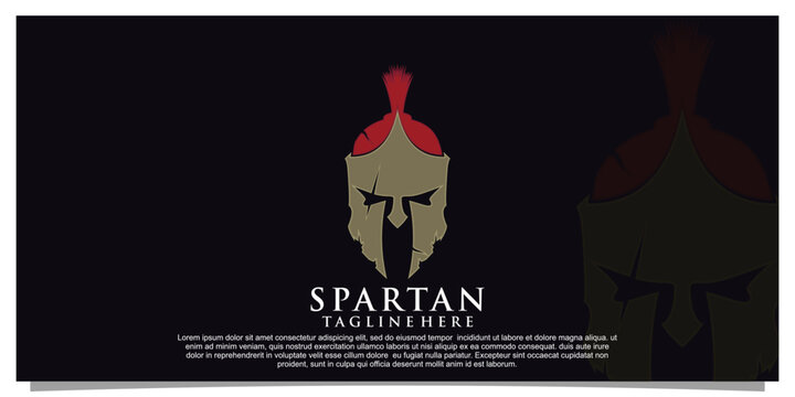 Spartan helmet logo design concept with unique concept Premium Vector Part 1