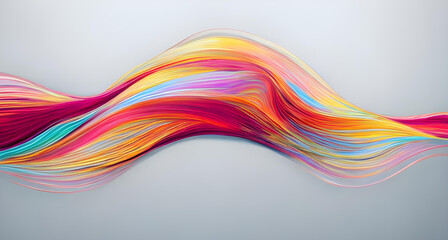 COLORFUL WAVE LINES BACKGROUND WALLPAPER