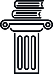 Campus book column icon outline vector. Education school. Study life