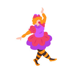 Circus Female Clown Composition