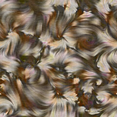 Fototapeta premium Marbled floral decorative pattern. Seamless botanical wash for organic all over print. Retro fashion tile. 