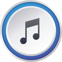music button flat icon button vector design