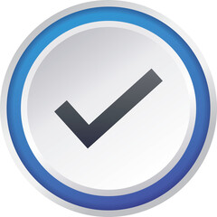 check mark flat icon button vector design