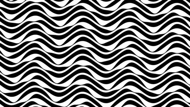 Animated moving black and white lines (Full HD 1920x1080 30fps).