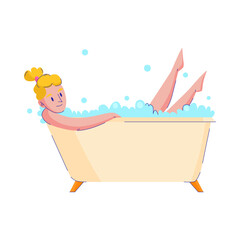 Hygiene Bathing Woman Composition