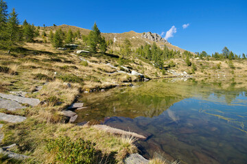 Alpsee Salei im Tessin in der Schweiz, Onsernonetal  - mountain lake Alpe Salei, Ticino in Switzerland