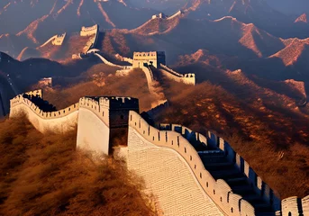 Acrylic prints Chinese wall great wall