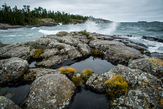 Scenes of storms at Isle Royale, Lake Superior, Michigan.