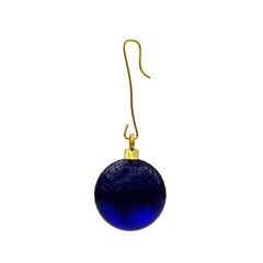 blue christmas ball isolated
