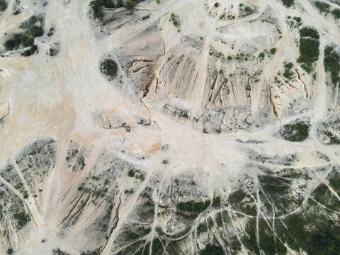 Quarry, old, drone photo, Conisbrough, South Yorkshire, England, Uk