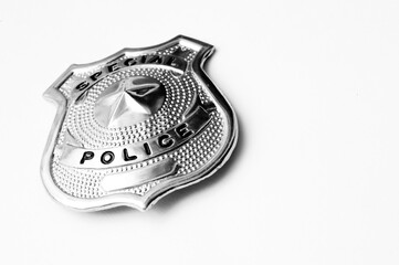 Police badge, isolated