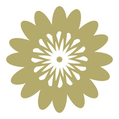Flower in retro groovy style on a white background. Vector illustration