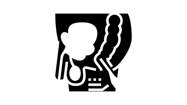 prostate cancer test male health check glyph icon animation
