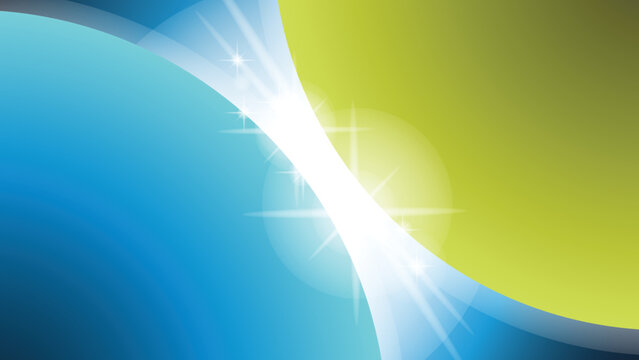 magnificent space glow. vector abstract background. big spheres in space close to each other. light glowing between them like stars or spaceship illumination. two large round shapes with glow between