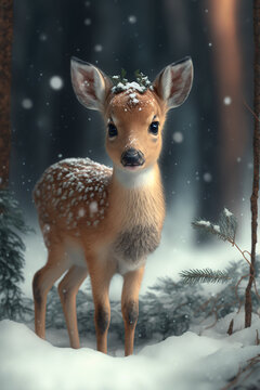 Baby Deer Snow Images – Browse 7,262 Stock Photos, Vectors, and Video