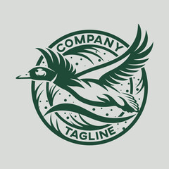 Modern duck and hunting logo