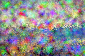 bright colored background from abstraction and distortion with colorful spots on the wal