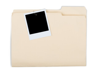 File Folder and Blank Polaroid