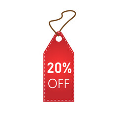 Red tag 20 percent off