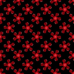 Floral pattern design template with flower motif. nature decorative background in flat style. repeat and seamless vector for wallpapers, wrapping paper, packaging, printing business, textile, fabric