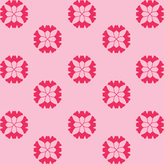 Floral pattern design template with flower motif. nature decorative background in flat style. repeat and seamless vector for wallpapers, wrapping paper, packaging, printing business, textile, fabric