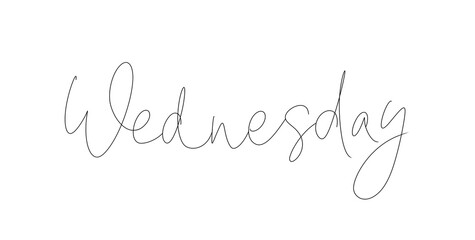 Wednesday monoline handlettering