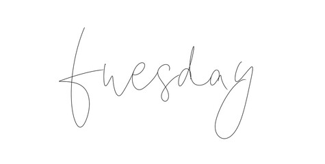 Tuesday monoline handlettering