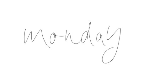 Monday monoline handlettering