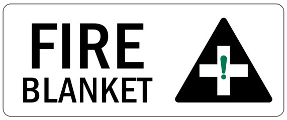 Fire Blanket sign and label