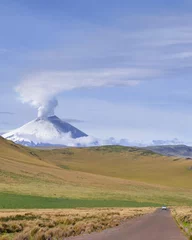Foto op Canvas Cotopaxi volcano, yellow alert, volcanic activity with presence of ash © ecuadorplanet 