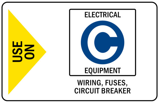 Fire Extinguisher Instruction And Classification Sign And Labels