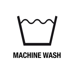 Machine wash, washing care sign, laundry icon, textile symbol, garment care, transparent background, PNG image

