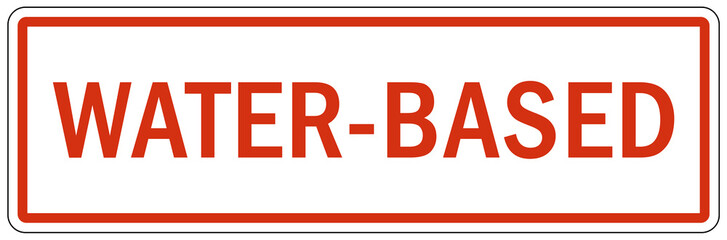 Fire extinguisher sign and labels water based