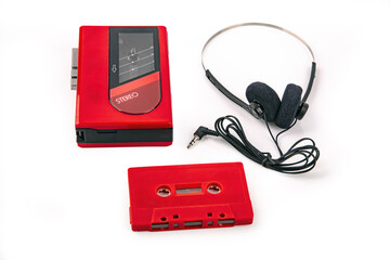 Walkman with Tape and Headphone