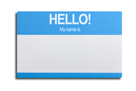 Blank Name Tag badge mockup