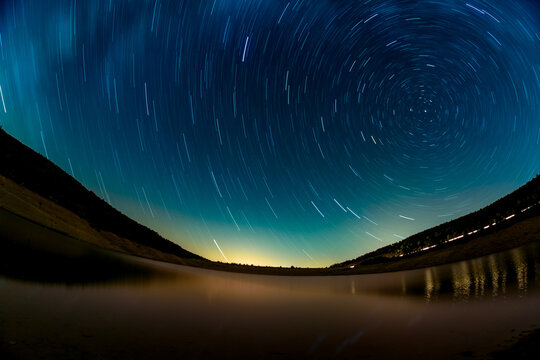 Light Trails Over The Bridge