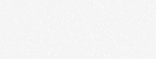 Abstract background with maze pattern in white and gray colors