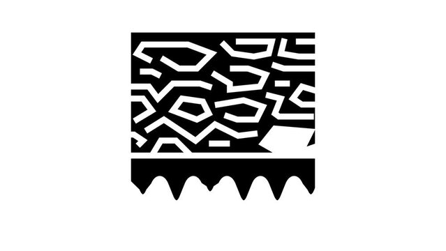scaly skin glyph icon animation