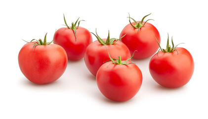 pink tomato path isolated on white