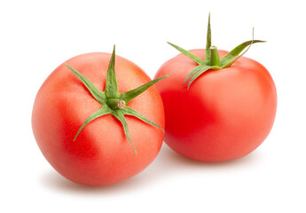 pink tomato path isolated on white