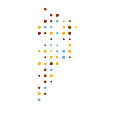 Argentina Silhouette Pixelated pattern illustration
