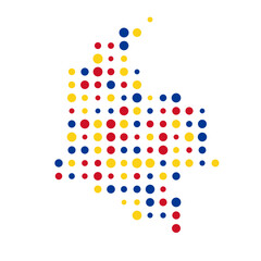 Colombia Silhouette Pixelated pattern illustration
