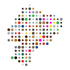 Ecuador Silhouette Pixelated pattern illustration